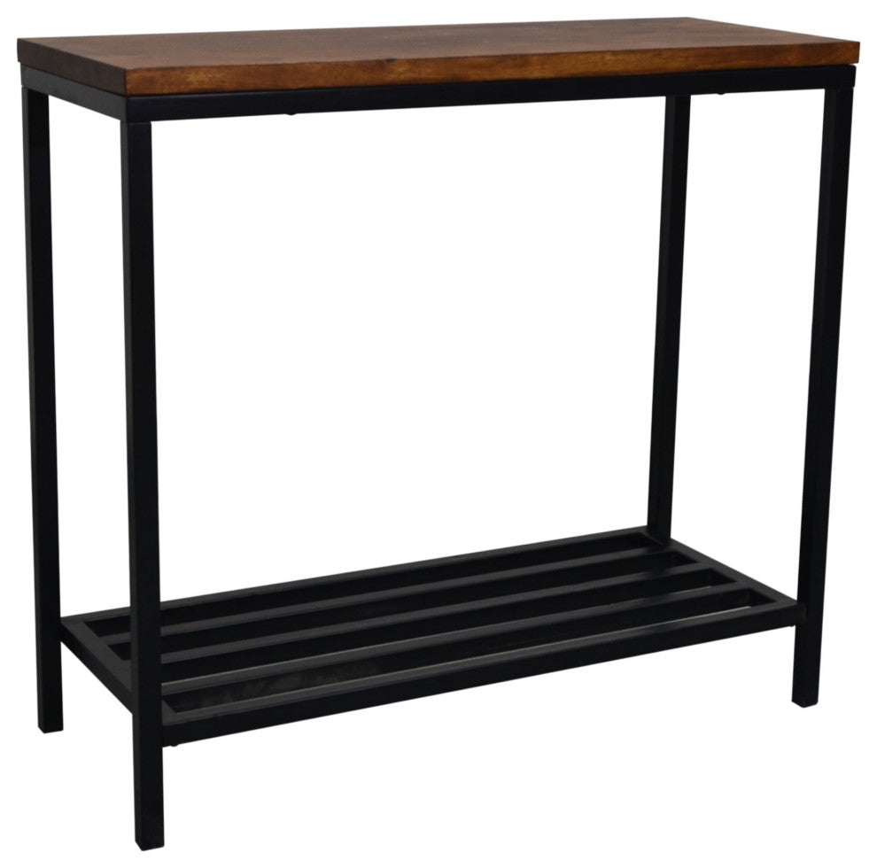 Ryan Console Table - Chestnut/Black