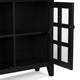 Acadian SOLID WOOD Wide Entryway Storage Cabinet, Black