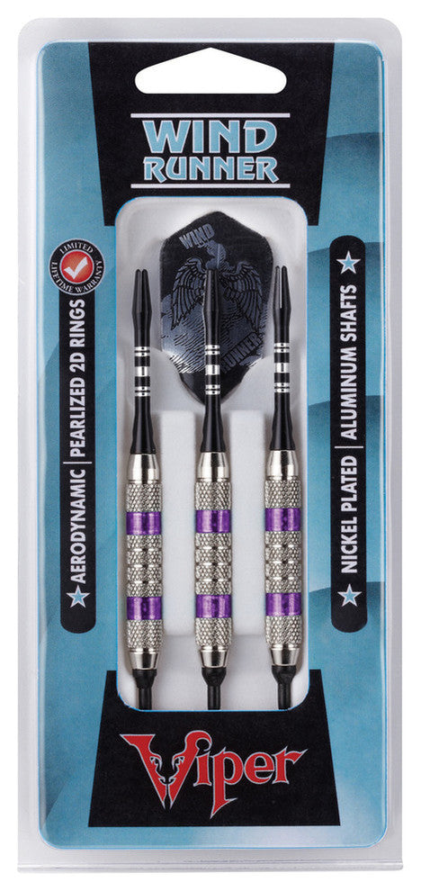 Viper Wind Runner Purple Soft Tip Darts, 18 Grams