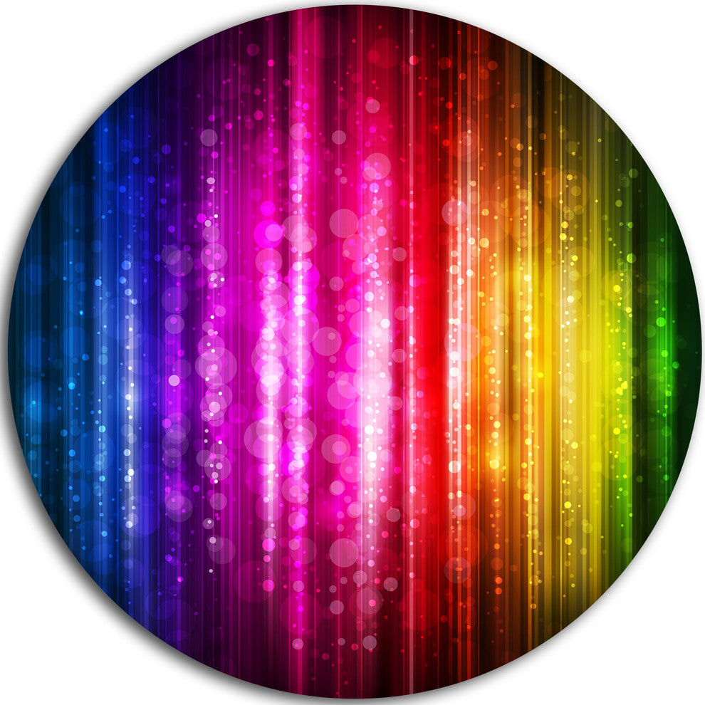 Glowing Background, Abstract Disc Metal Wall Art, 11"