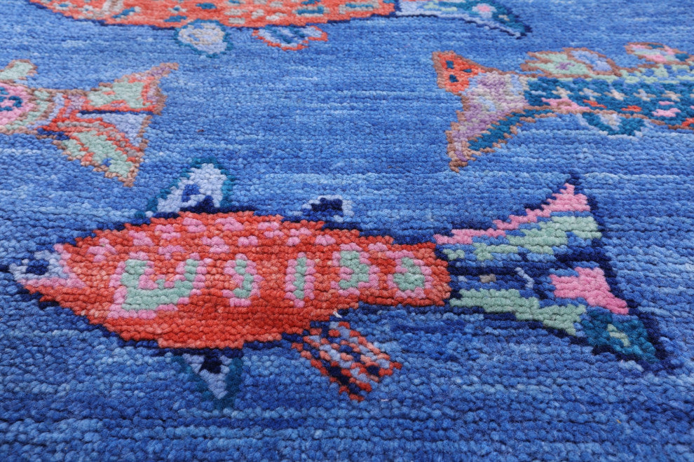 5' 2" X 8' 1" Gabbeh Fish Design Handmade Rug - Q15348