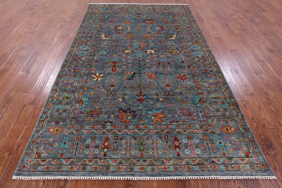 Persian Tabriz Handmade Wool Rug 6' 5" X 10' 3" - Q12199