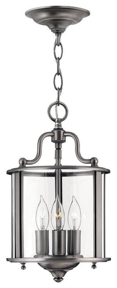 Hinkley Gentry Foyer Small Single Tier, Pewter