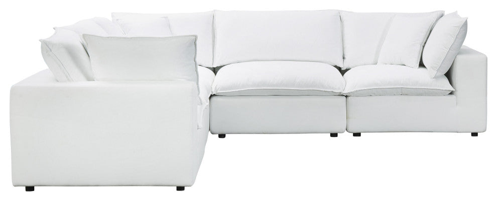 Cali Modular 5-piece L-Sectional, Pearl