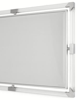 Penthouse Acrylic Wall Mirror - Clear/Brushed Stainless Steel