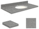 Quartz 31"x19" Vanity Top, Single Faucet Hole, Urban Grey, White Bowl