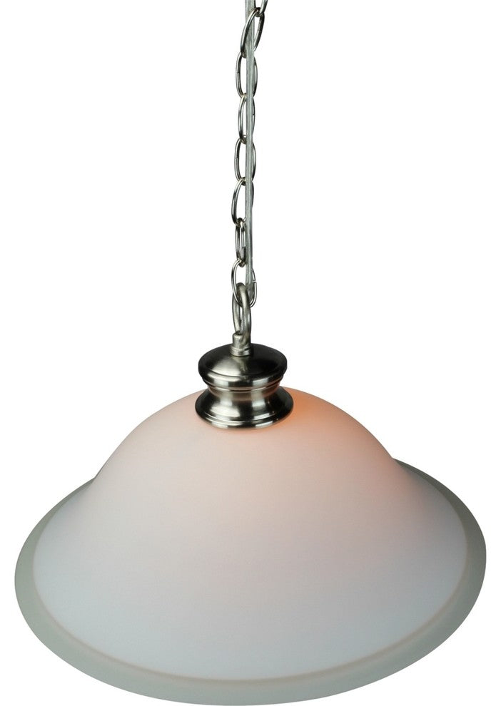 Glass Shade Swag Lamp Brushed Nickel