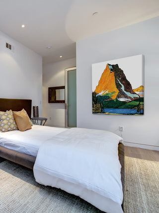 "Sun Mountain" Painting Print on Wrapped Canvas