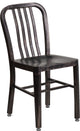 Metal Indoor-Outdoor Chair, Black/Antique Gold