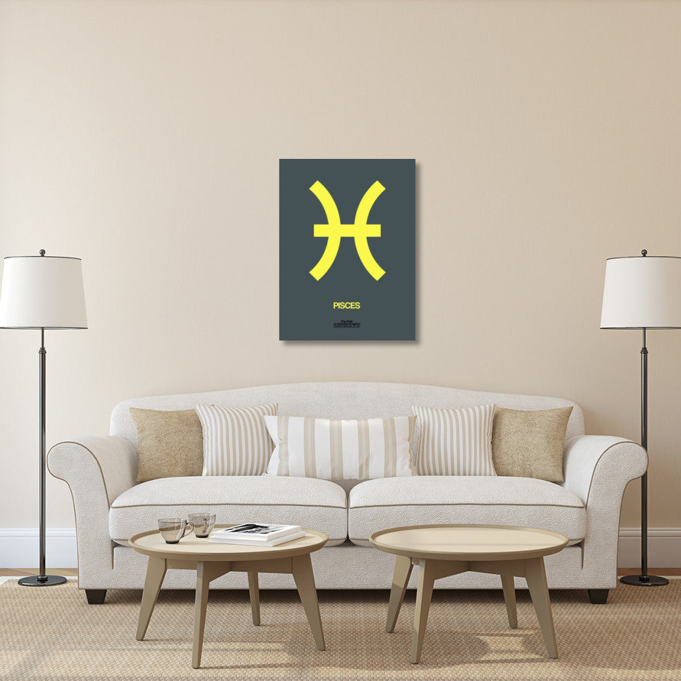 "Pisces Zodiac Sign Yellow" Fine Art Print