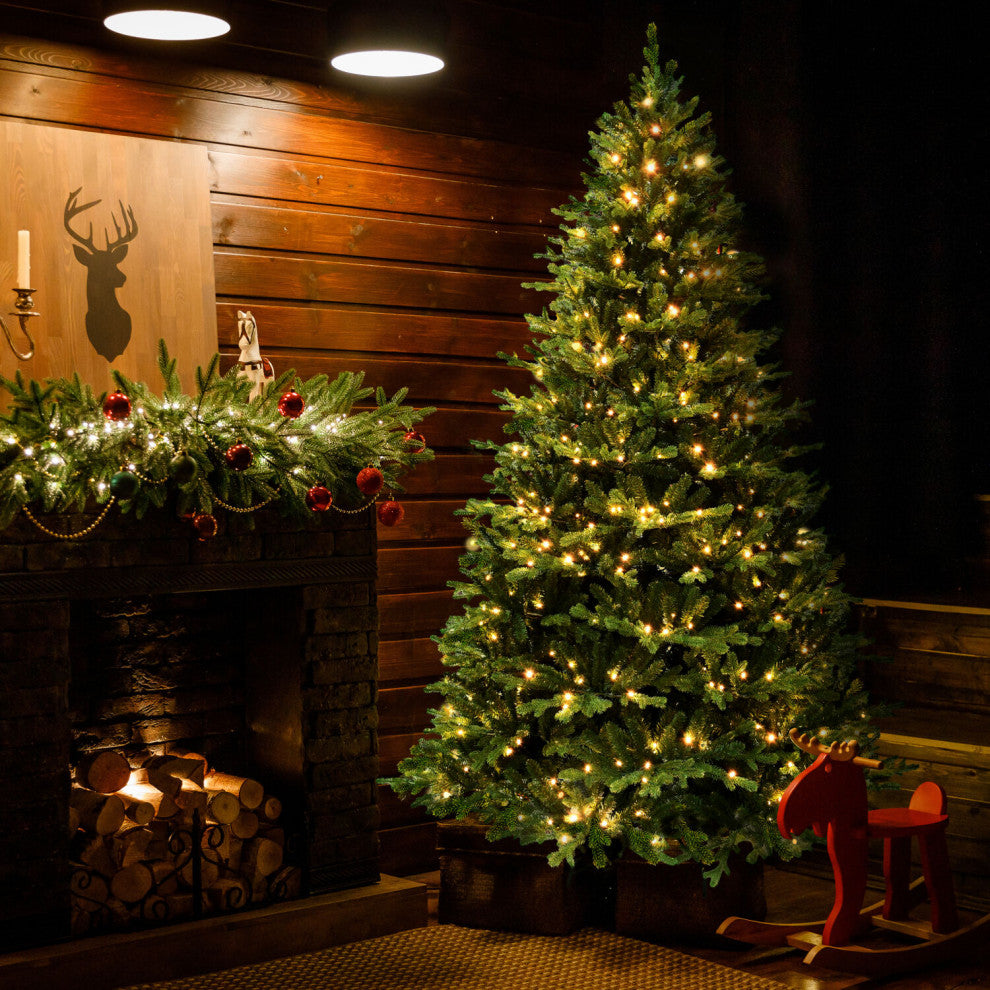 7.5-Ft. Oregon Pine Christmas Tree, Warm White LED Lighting