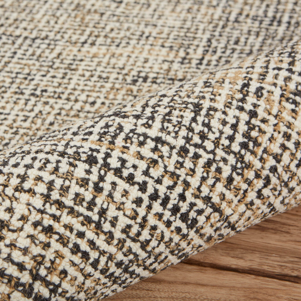8" x 10" Charcoal Interwoven Maze Area Rug