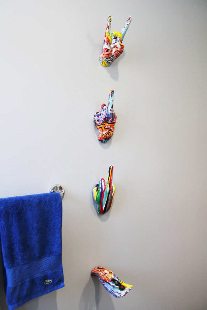 Interior Illusions Plus  Street Art Rock On Hand Wall Mount - 9" tall