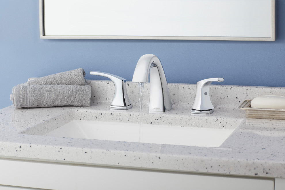 Vaughn Two Handle Widespread Faucet Chrome, Chrome