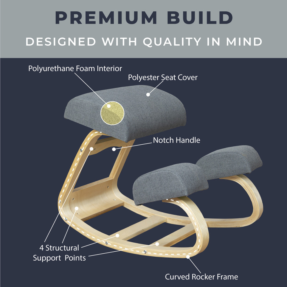 Ergonomic Kneeling Chair Rocking Stool Balancing Seat