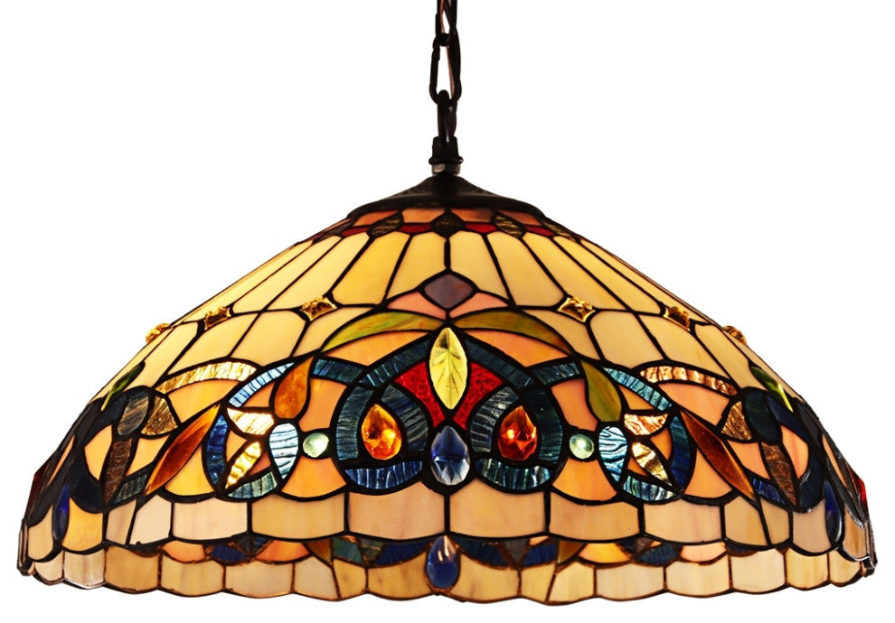 CHLOE Lighting CH3T353BV18-DH2 SERENITY Victorian Bronze 2 Light Hanging Pendant
