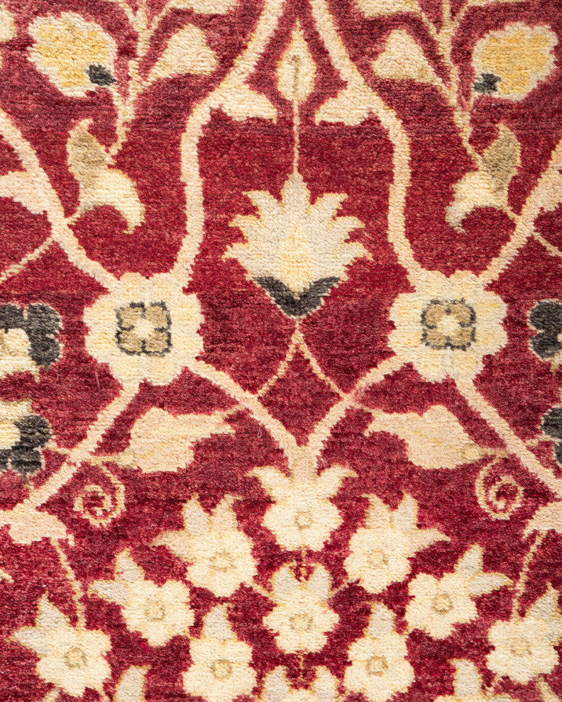 Hopang One-of-a-Kind Hand-Knotted Area Rug Orange, 4'2"x6'1"
