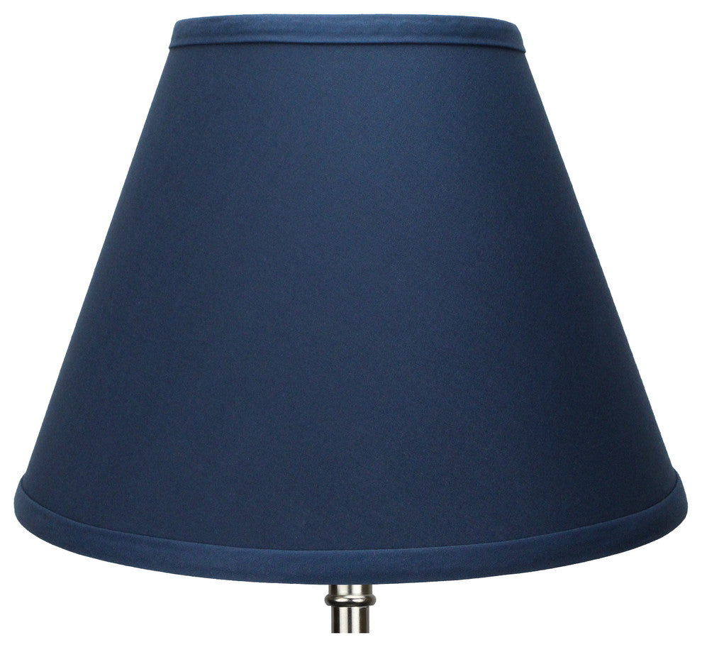 Fenchel Shades, 6"x12"x9" Spider Attachment Empire Lamp Shade, Linen Navy Blue
