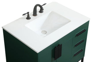 Home Living 22" Modern Green-Light Bathroom Vanity