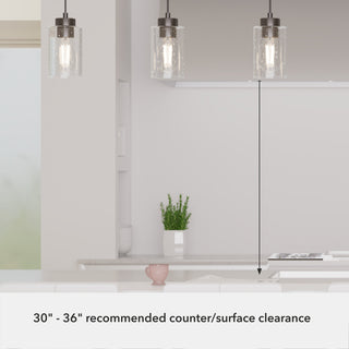 Hartland Noble Bronze With Seeded Glass 3 Light Cluster Ceiling