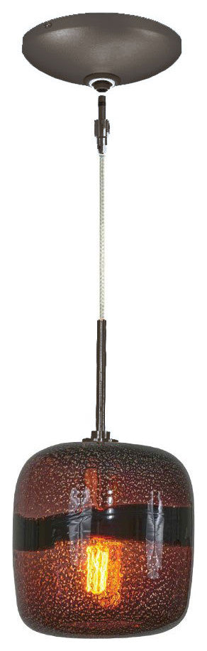 Light Low Voltage Pendant And Canopy Kit, Amber Bronze, Purple Bronze