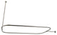 Kingston Brass Rectangular Shower Rod, Brushed Nickel