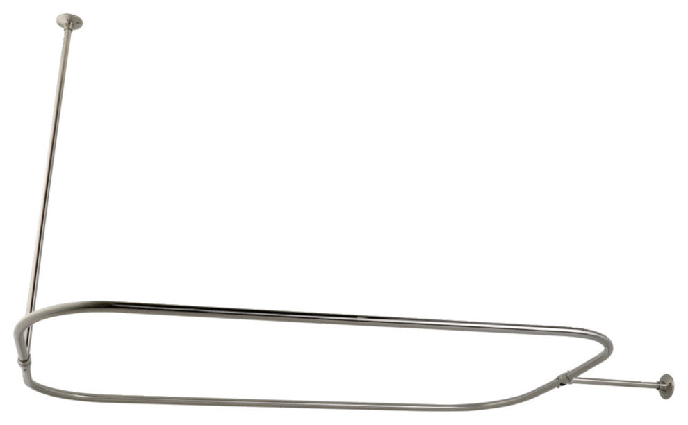 Kingston Brass Rectangular Shower Rod, Brushed Nickel