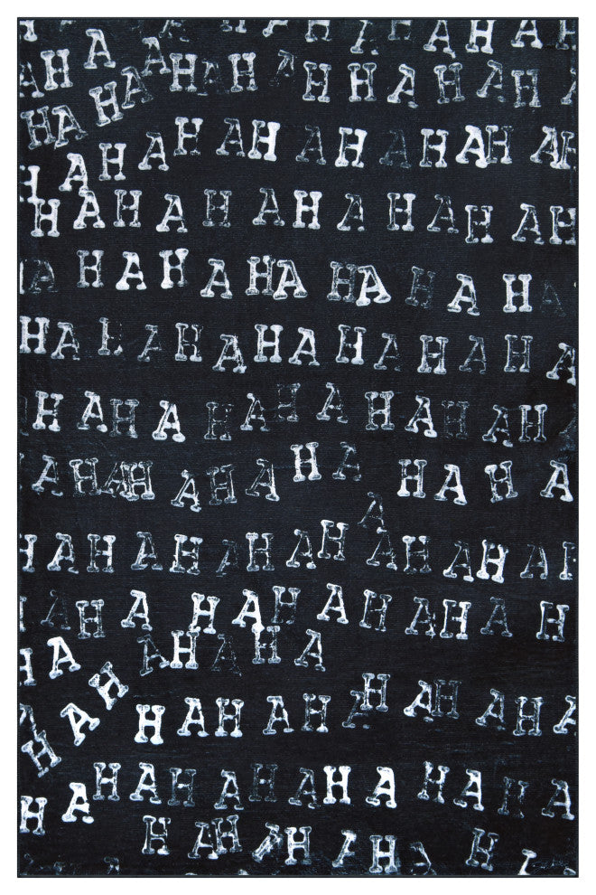 Haha II Hand Washable Power-loomed Art Area Rug, 5'x7.5'