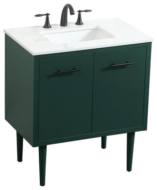 Home Living 19" Midcentury Modern Green-Light Bathroom Vanity