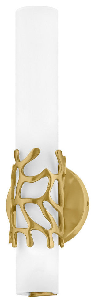 Hinkley Lyra Medium Led Sconce, Lacquered Brass