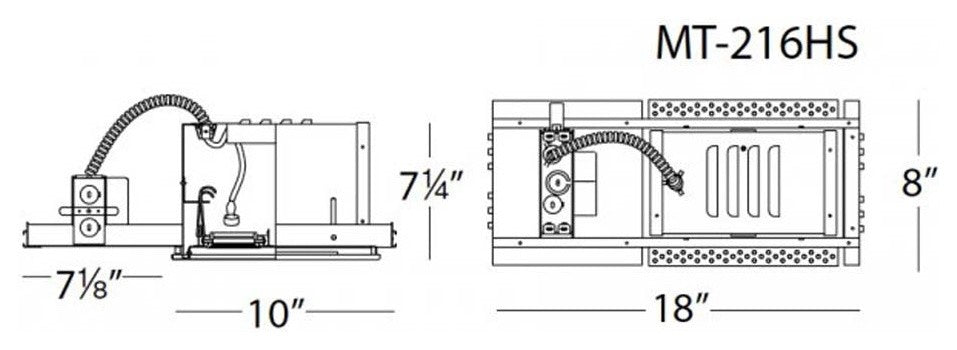 Low Voltage Multiple Two Light Housing, White