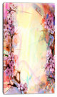 Pink Sakura on Blurred Background, Floral Canvas Art Print, 16"x32"