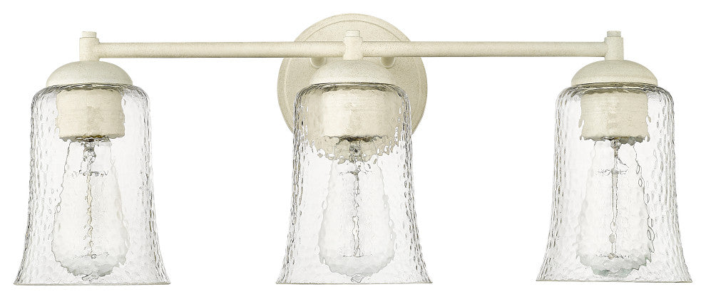 3 Light 21.75 in. Cottage White Vanity Light