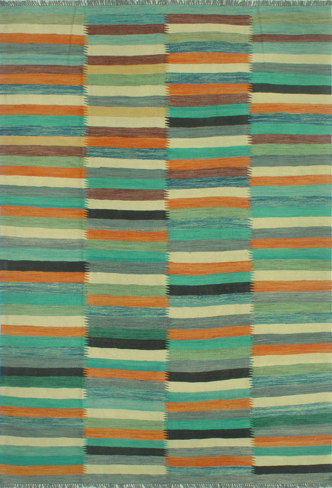 Winchester Kilim Frankie Ivory/Gray Rug, 6'5x9'9