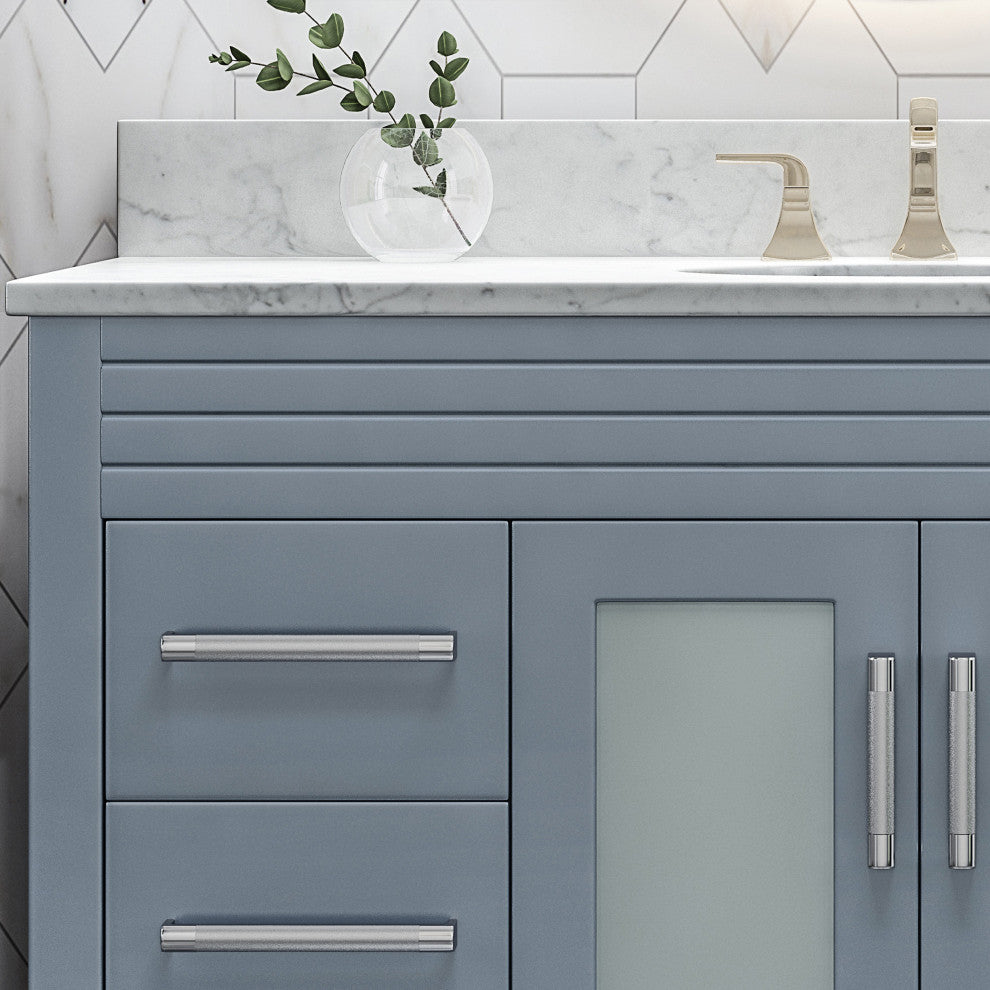 Taylor Contemporary 48" Wood Bathroom Vanity, Counter Top Not Included, Gray