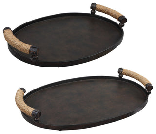 Uttermost Viggo Bronze Trays, 2-Piece Set