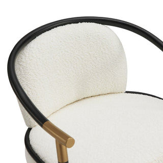 GDF Studio Contemporary Upholstered Counter Stools, Set of 2, Beige/Black/Gold