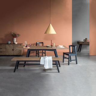 Viva Extension Dining Table, Brown/Black