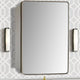 Rectangular Metal Frame Medicine Cabinet, Brushed Silver