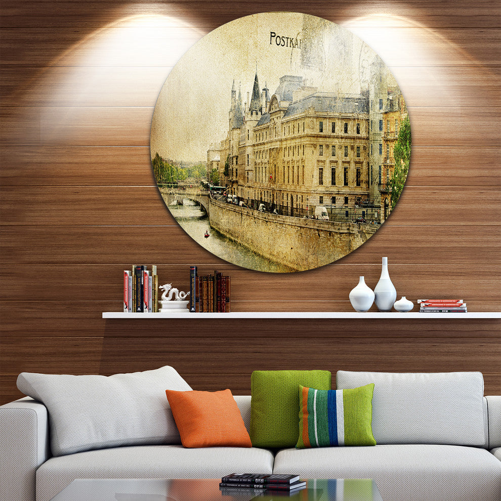 Old Parisian Cards, Digital Disc Metal Artwork, 36"