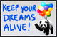"Keep your dreams alive!" Framed Canvas Giclee by Masterfunk Collective, 25x17"