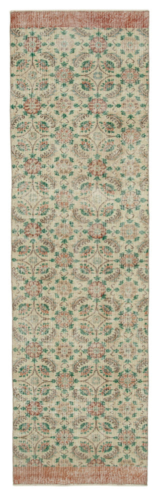 Rug N Carpet - Handmade Anatolian 3' 0" x 10' 5" Contemporary Kitchen Runner Rug