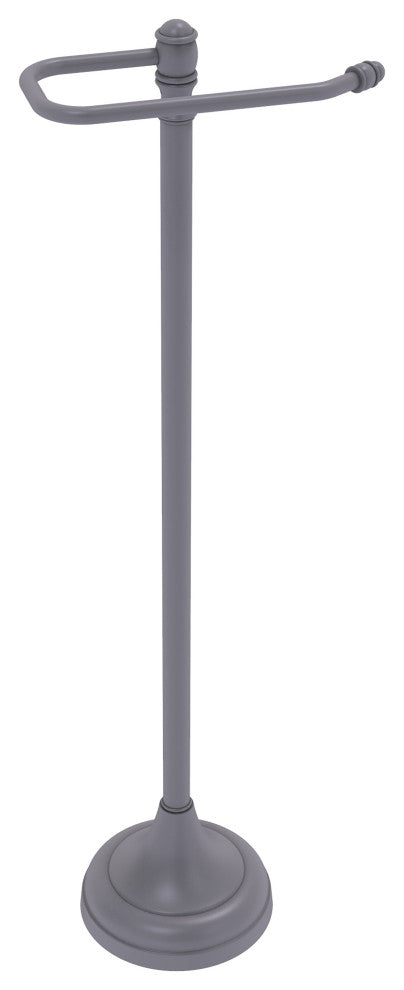 Carolina Freestanding Euro Style Toilet Paper Holder, Matte Gray