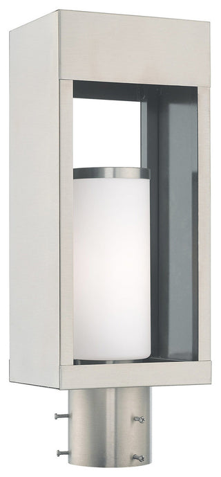 Livex Lighting Brushed Nickel 1-Light Outdoor Post Top Lantern