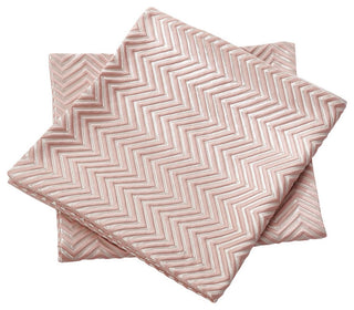 Chevron Jacquard Valance and Pillow Shell Sets , Rose, 20" X 20" / 56" X 19"