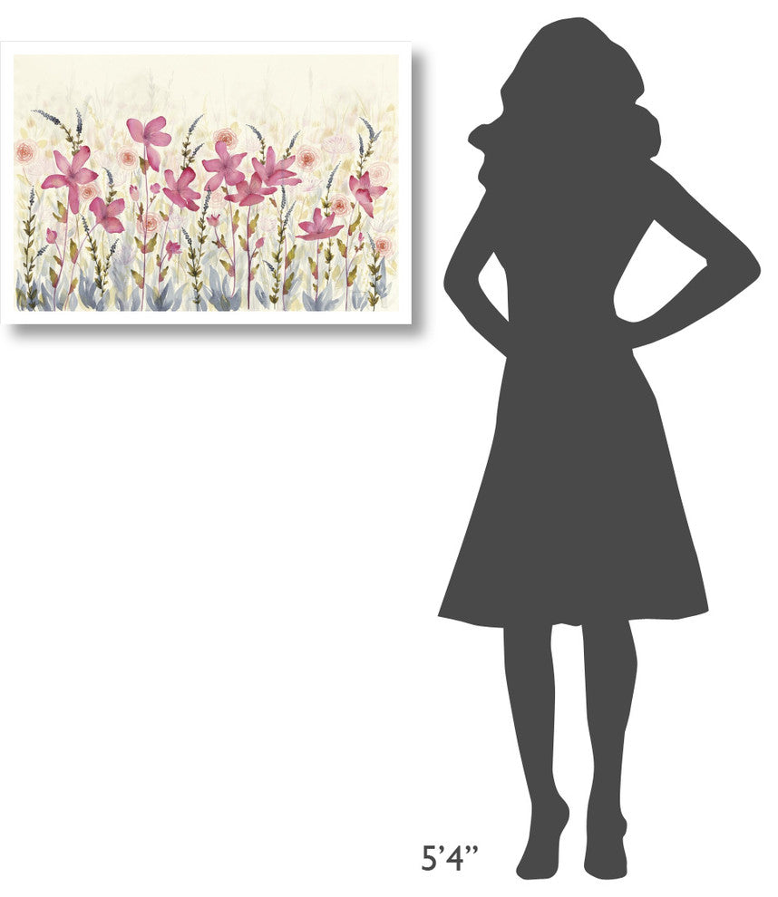 "Watercolor Garden" Digital Paper Print by Elyse DeNeige, 32"x22"