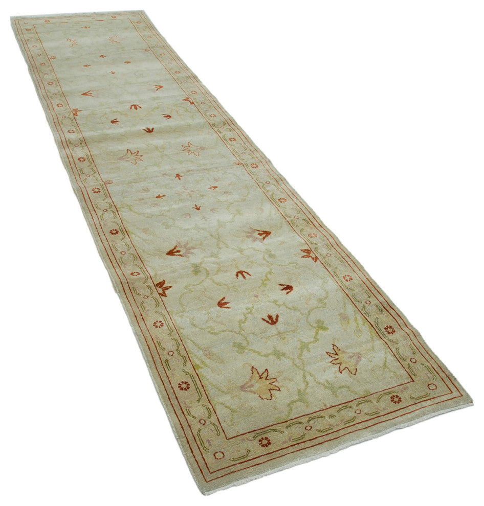 Rug N Carpet - Handwoven Oriental 2' 7" x 10' 1" Runner Oushak Area Rug