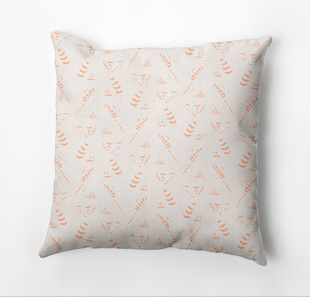 Muted Bongo Outdoor Pillow, Orange, 18"x18"