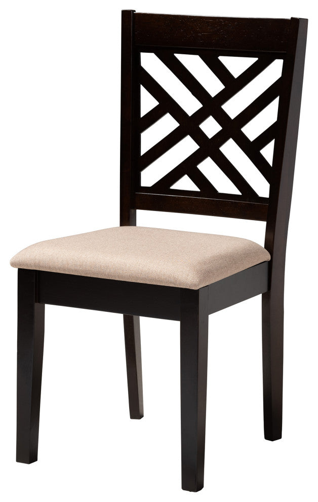Vanja Beige Fabric 5-Piece Dining Set