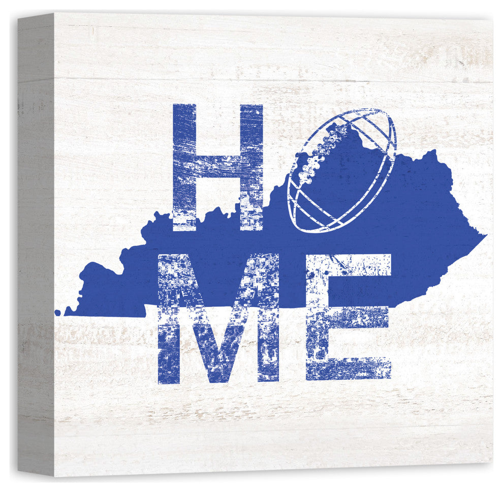 Kentucky Football State Pride 16x16 Canvas Wall Art, Blue